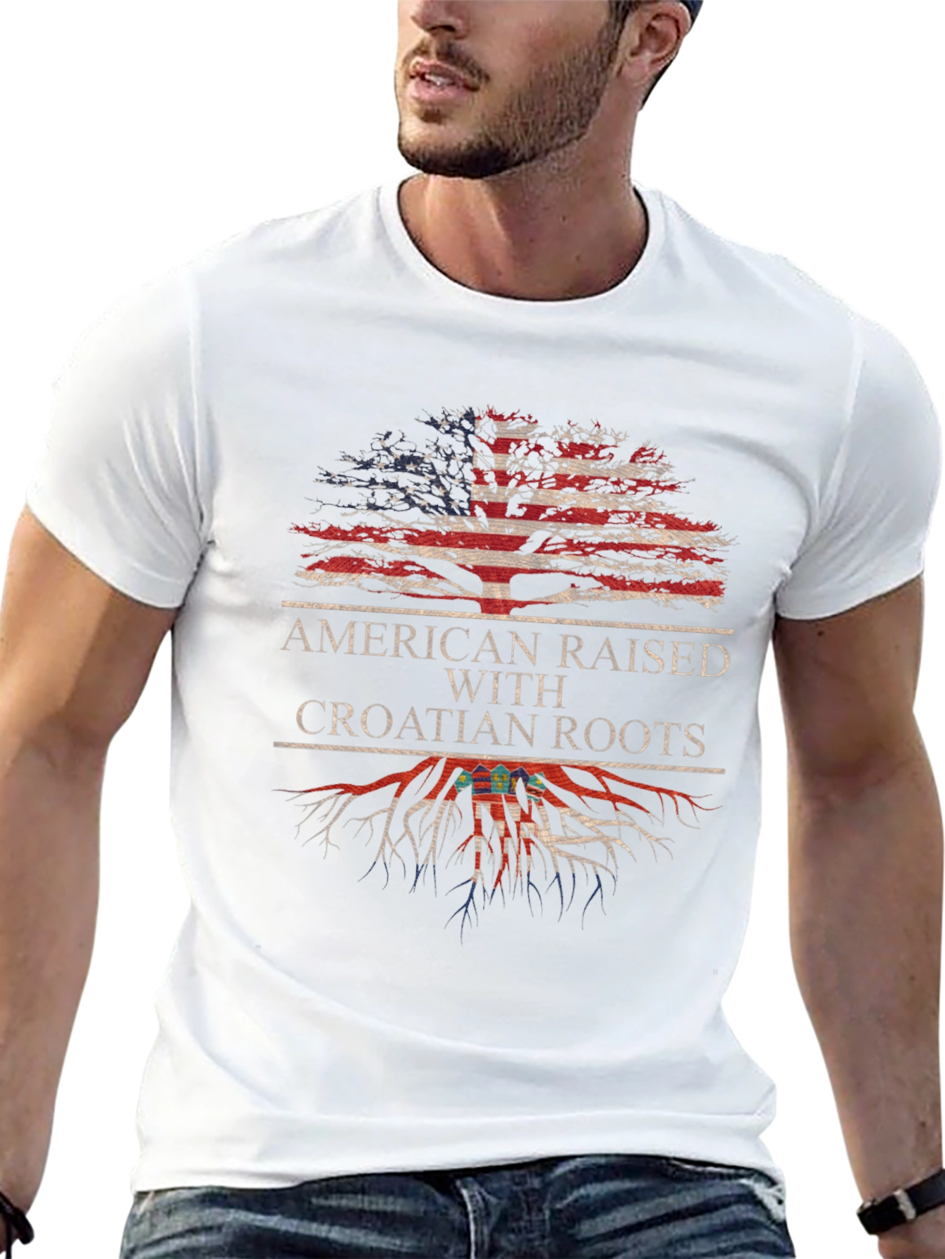 American Raised With Croatian Roots T-Shirt