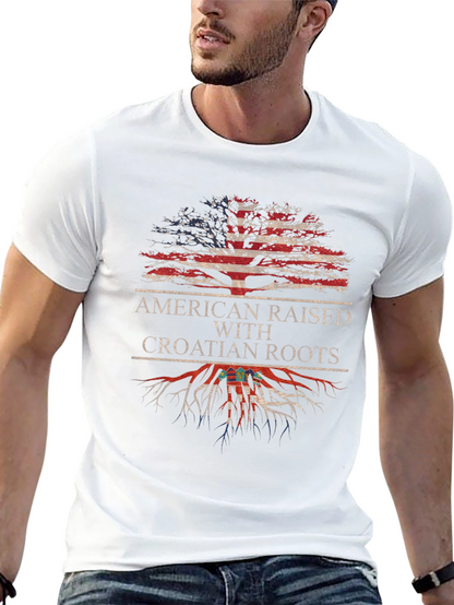 American Raised With Croatian Roots T-Shirt