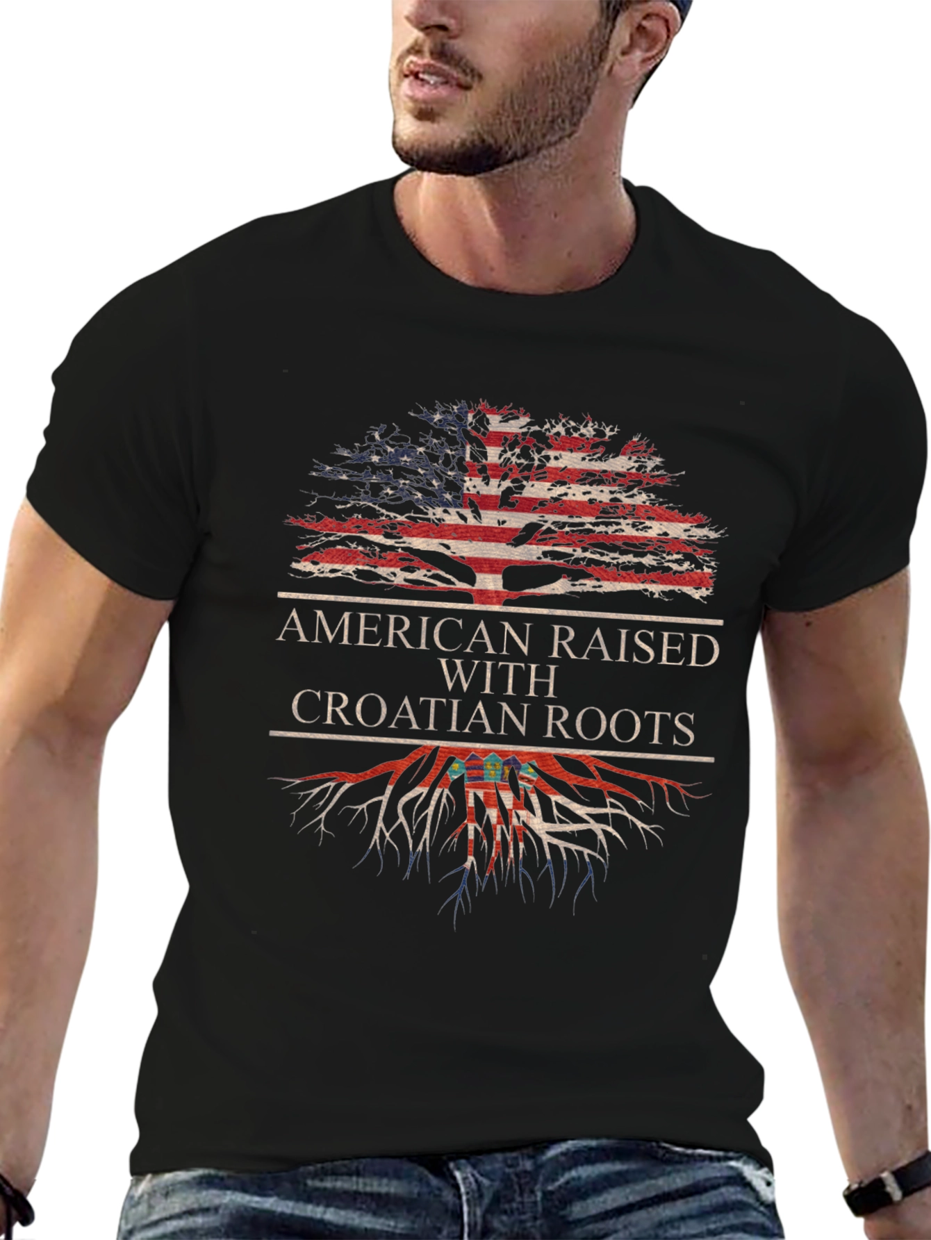 American Raised With Croatian Roots T-Shirt