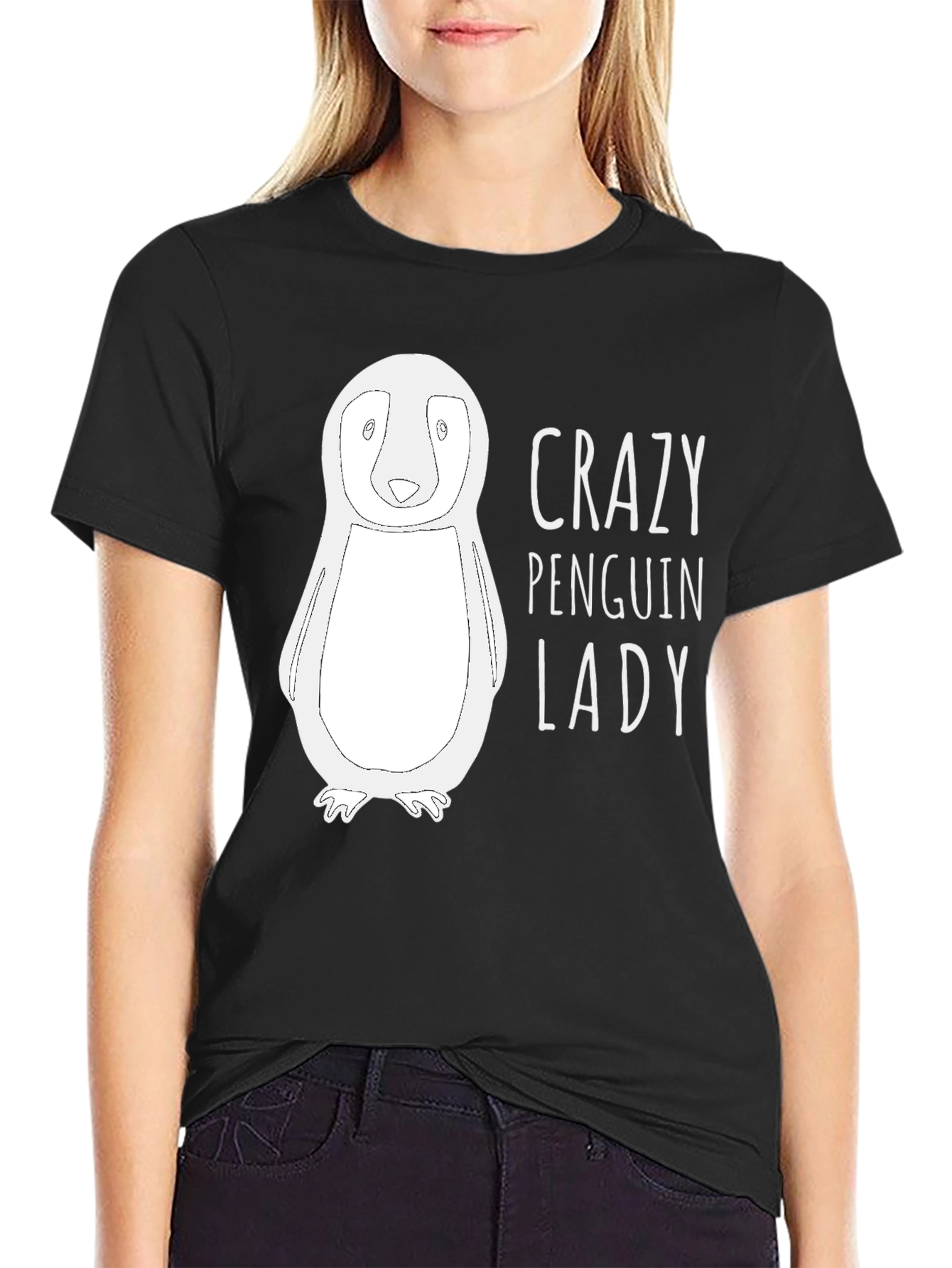 Crazy Penguin Lady T-Shirt - Funny Animal Lover Tee
