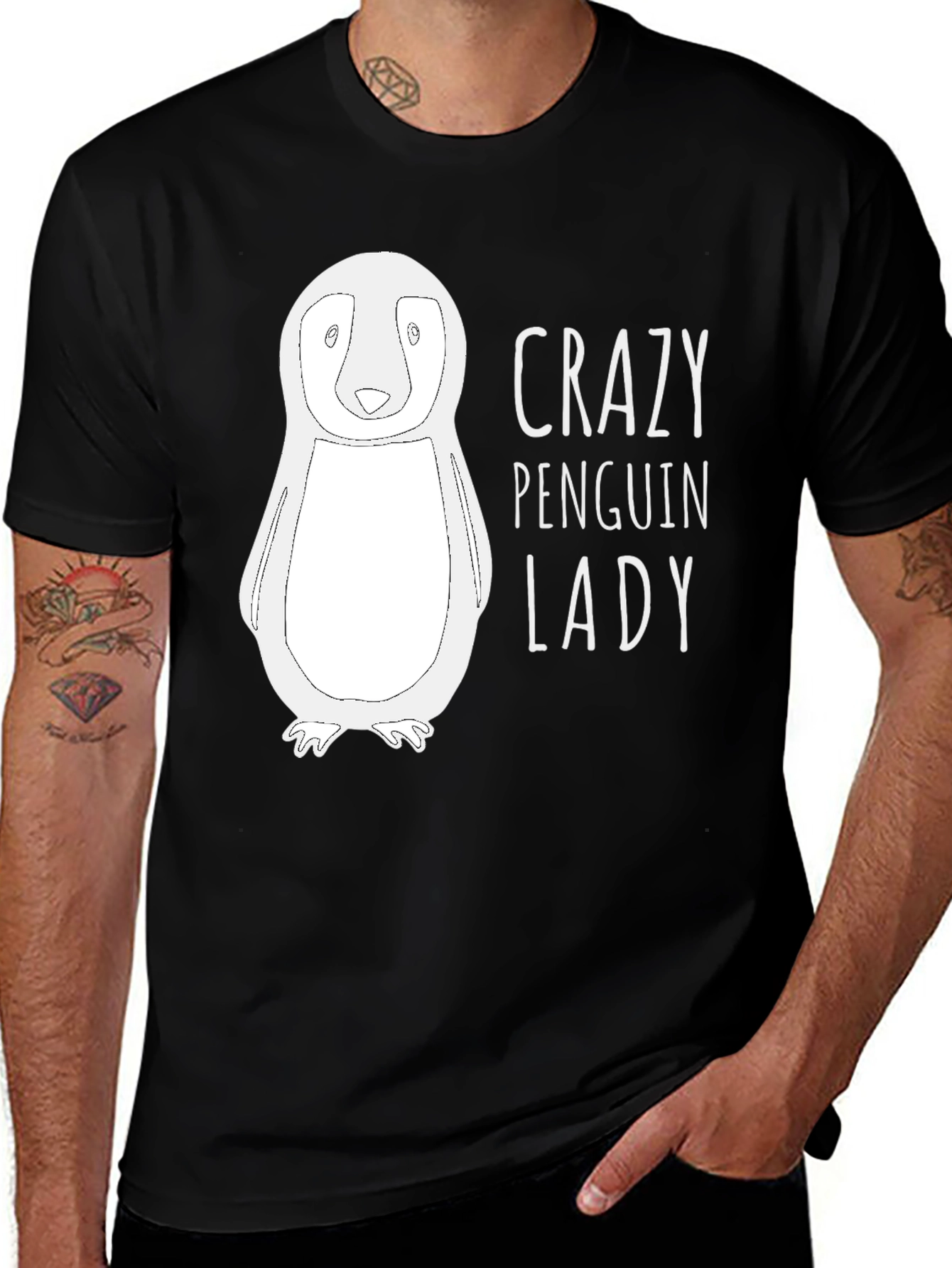 Crazy Penguin Lady T-Shirt - Funny Animal Lover Tee