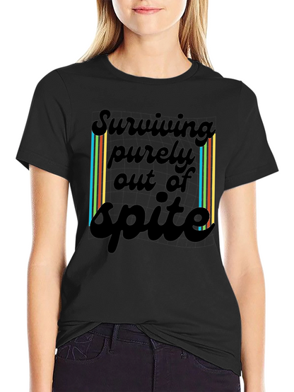 Surviving Spite T-Shirt - Black Casual Tee