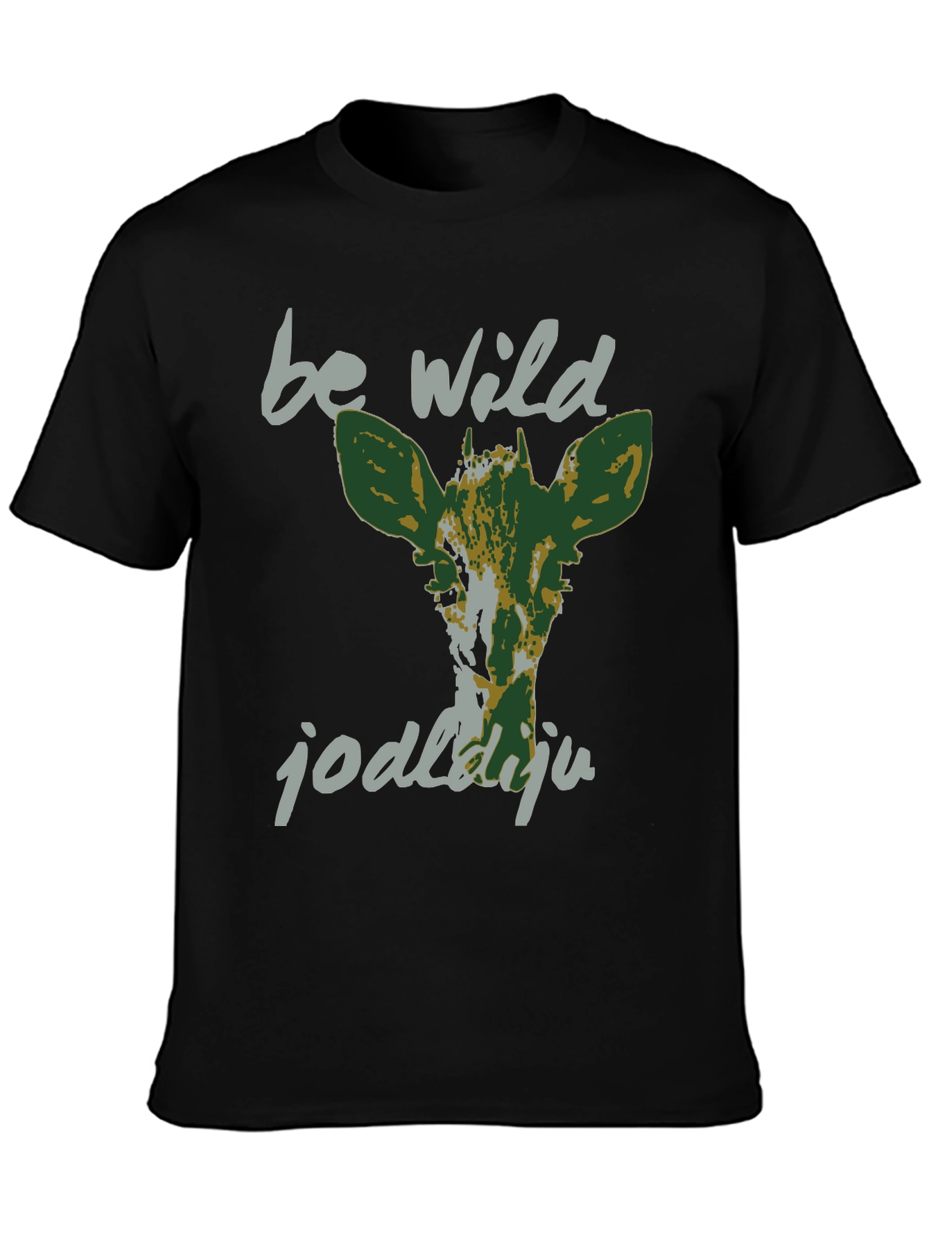 Be Wild Graphic Tee - Black Cotton T-Shirt