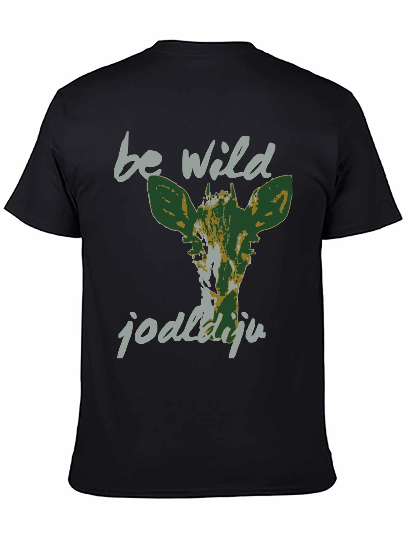Be Wild Graphic Tee - Black Cotton T-Shirt