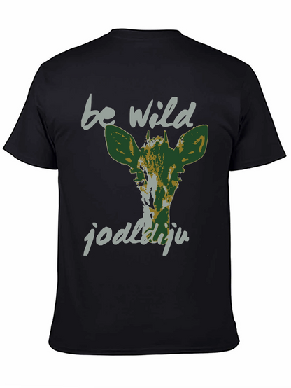Be Wild Graphic Tee - Black Cotton T-Shirt
