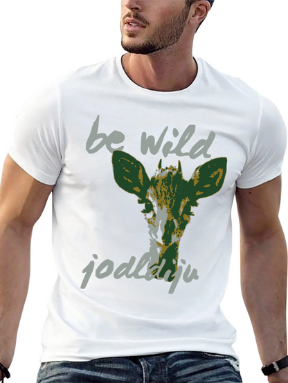 Be Wild Graphic Tee - Black Cotton T-Shirt
