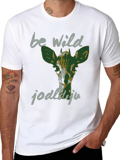 Be Wild Graphic Tee - Black Cotton T-Shirt