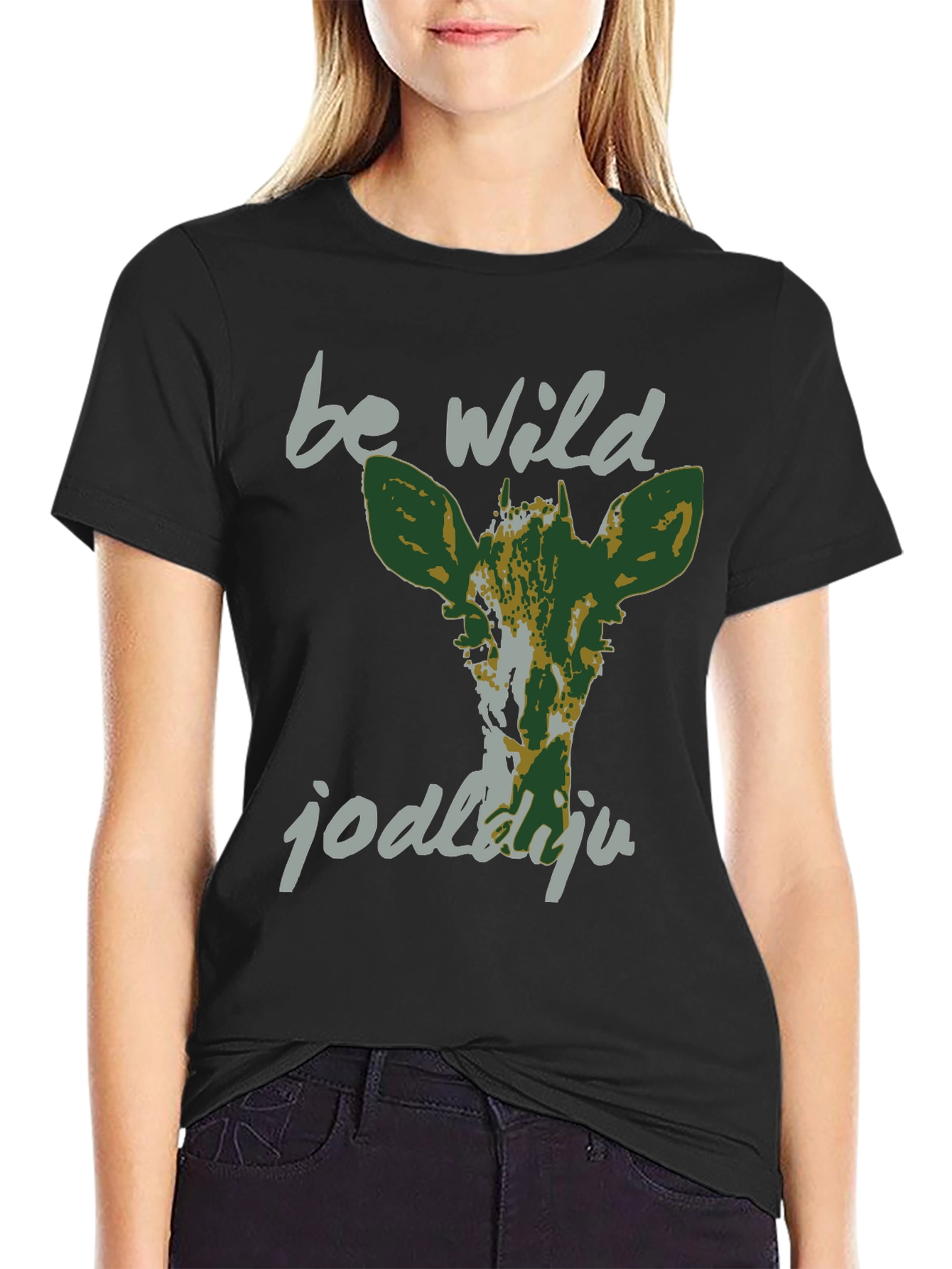 Be Wild Graphic Tee - Black Cotton T-Shirt