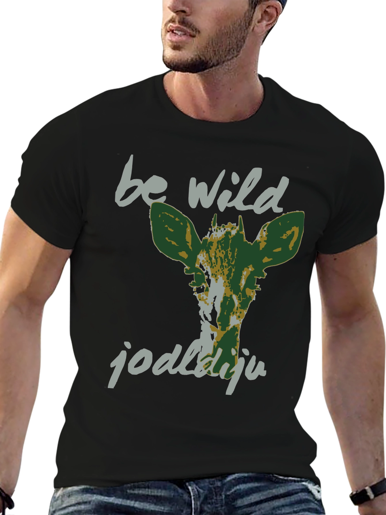 Be Wild Graphic Tee - Black Cotton T-Shirt