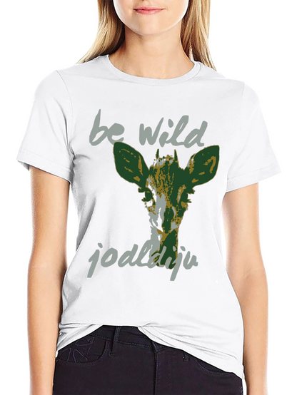 Be Wild Graphic Tee - Black Cotton T-Shirt