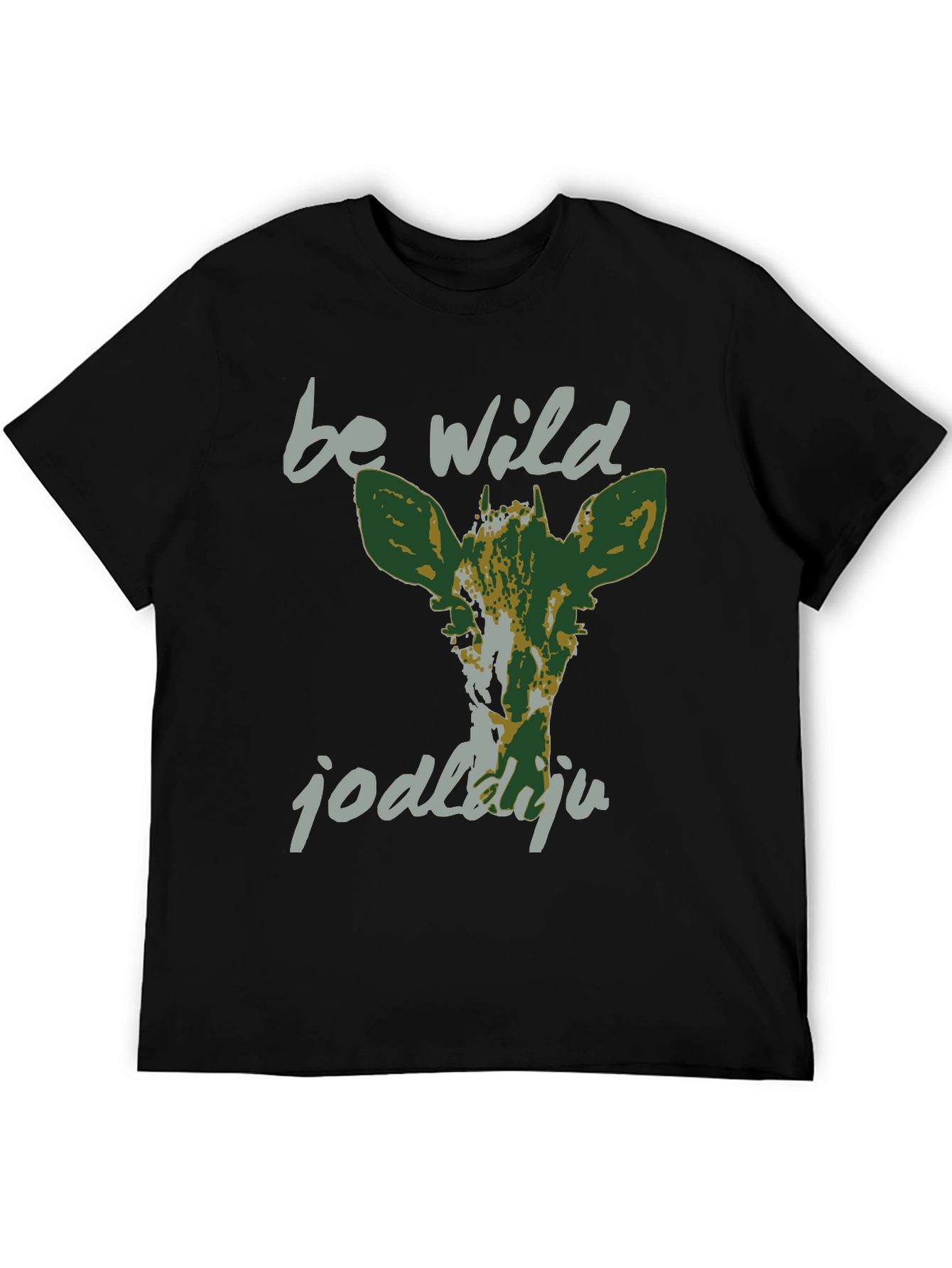 Be Wild Graphic Tee - Black Cotton T-Shirt