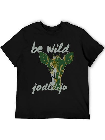Be Wild Graphic Tee - Black Cotton T-Shirt