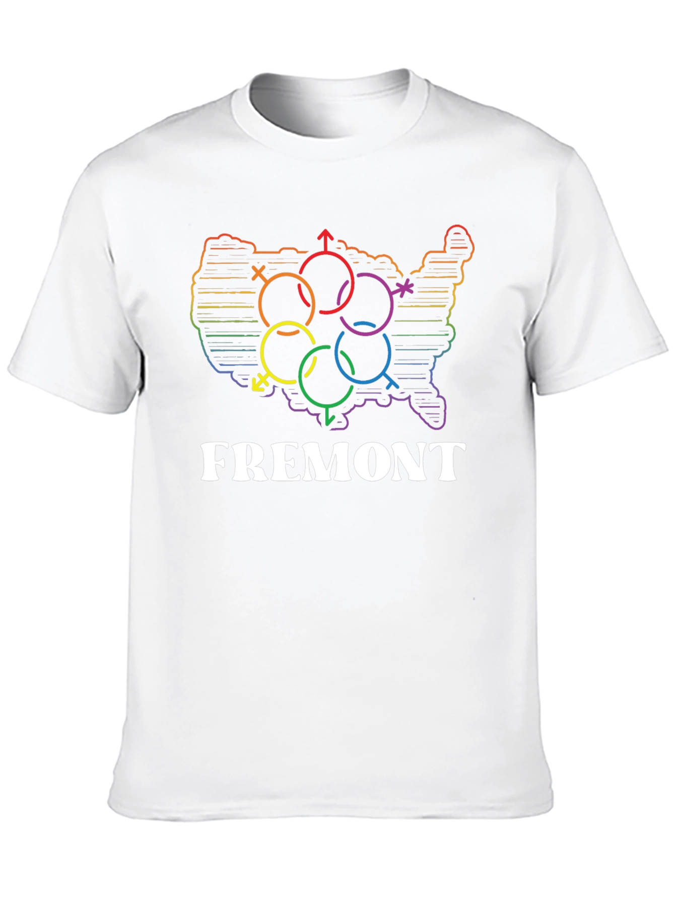 Fremont LGBTQ Pride USA Map T-Shirt