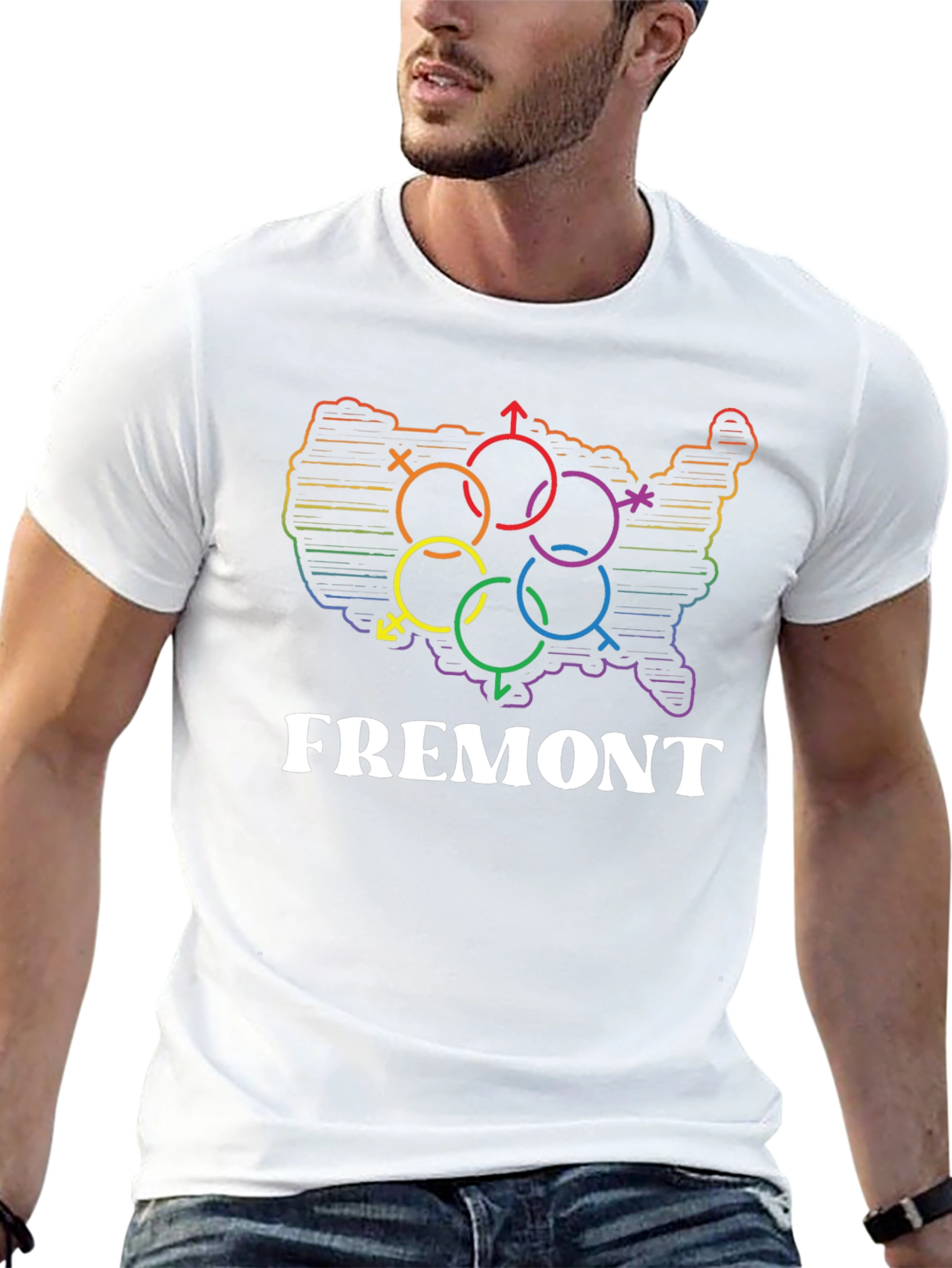Fremont LGBTQ Pride USA Map T-Shirt