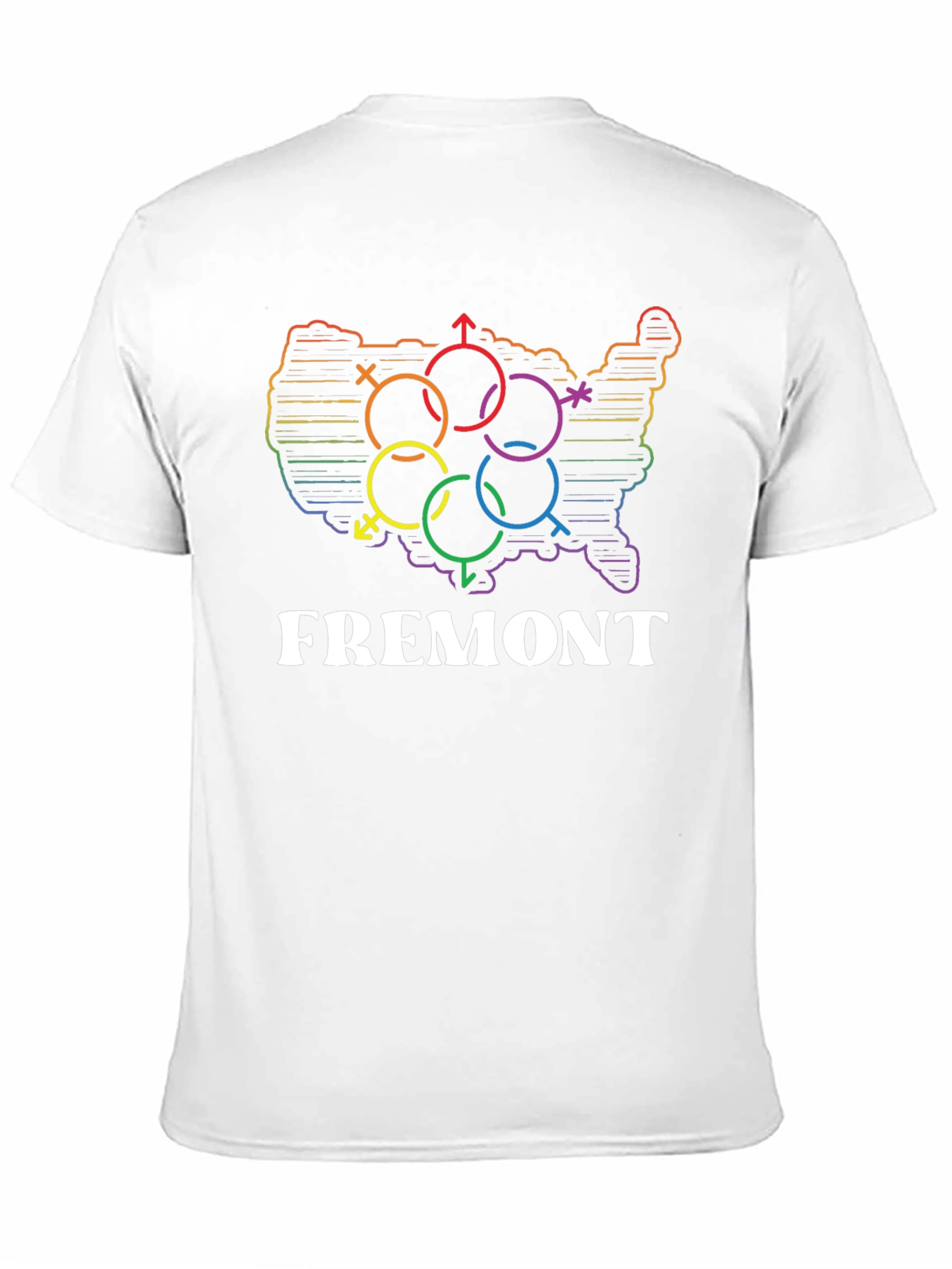 Fremont LGBTQ Pride USA Map T-Shirt