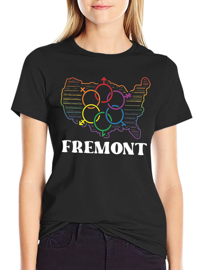 Fremont LGBTQ Pride USA Map T-Shirt