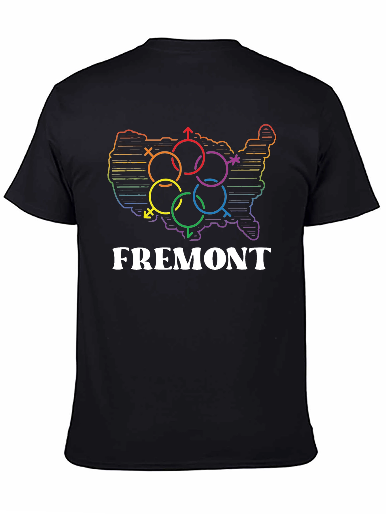Fremont LGBTQ Pride USA Map T-Shirt