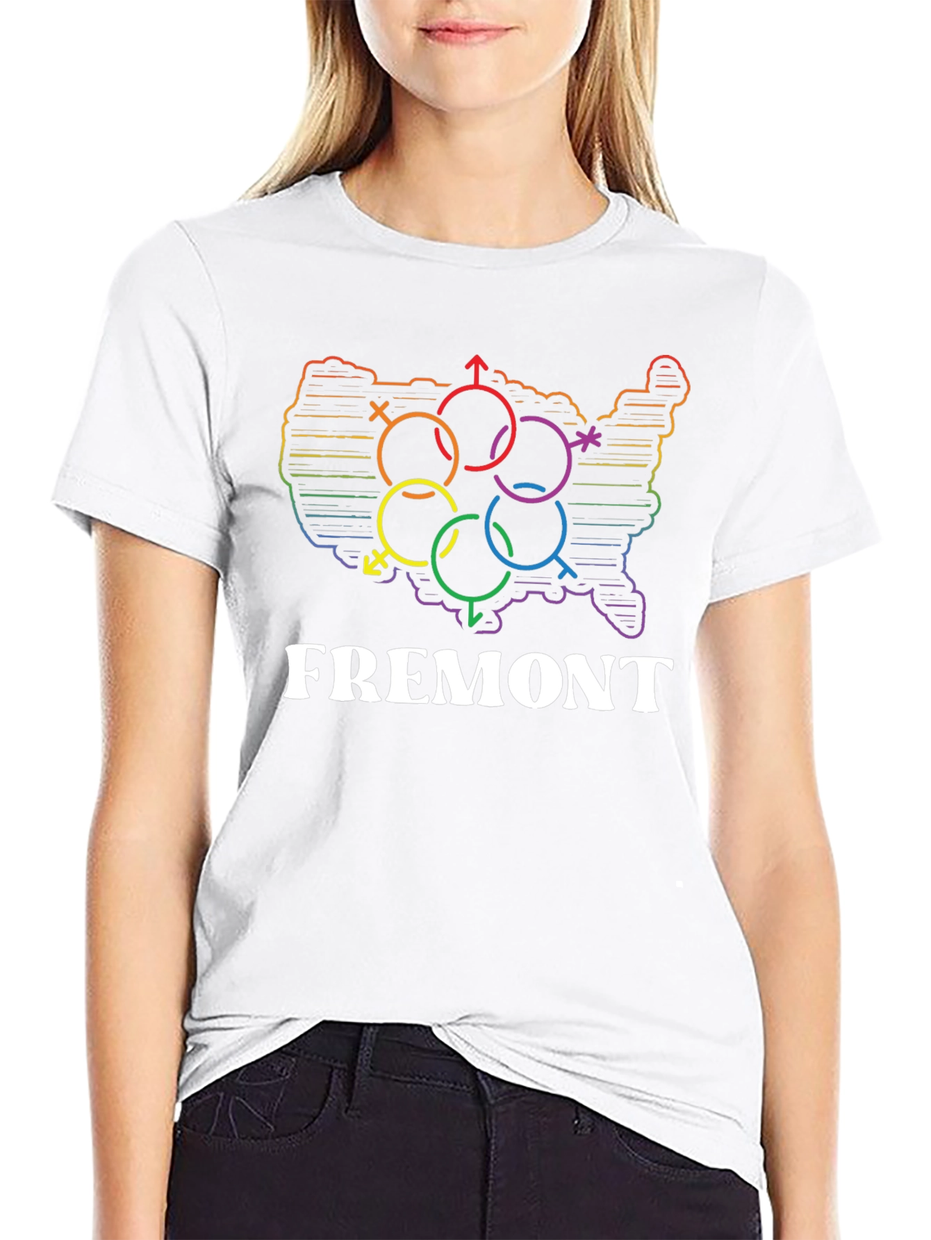 Fremont LGBTQ Pride USA Map T-Shirt