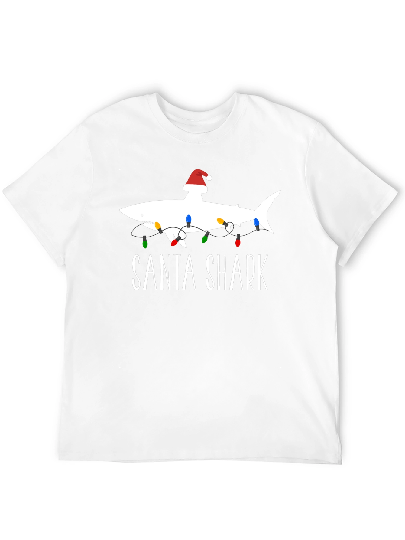 Santa Shark Graphic T-Shirt - Holiday Fun!