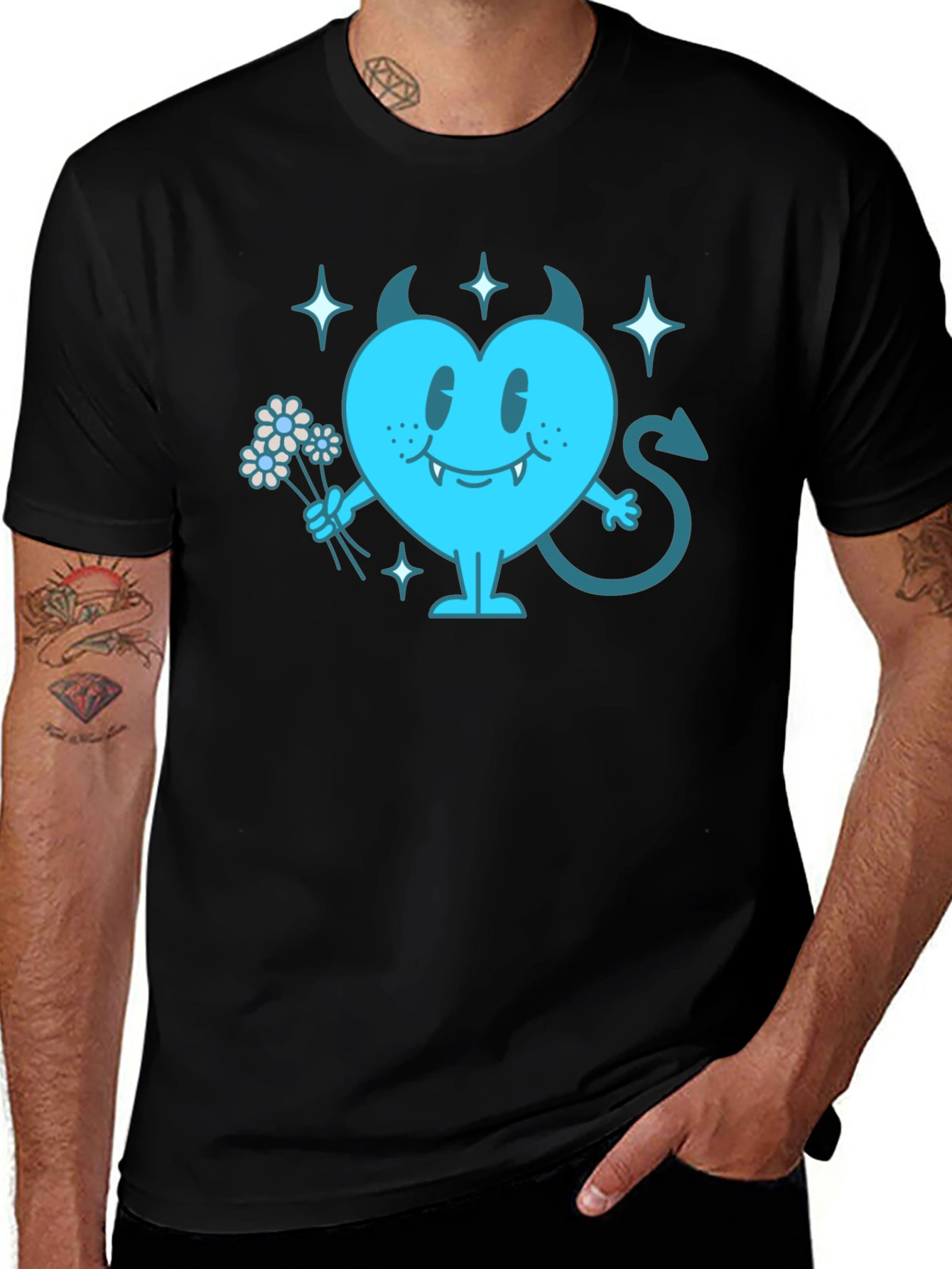 Devil Heart Graphic T-Shirt - Fun & Edgy Tee