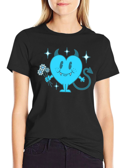 Devil Heart Graphic T-Shirt - Fun & Edgy Tee