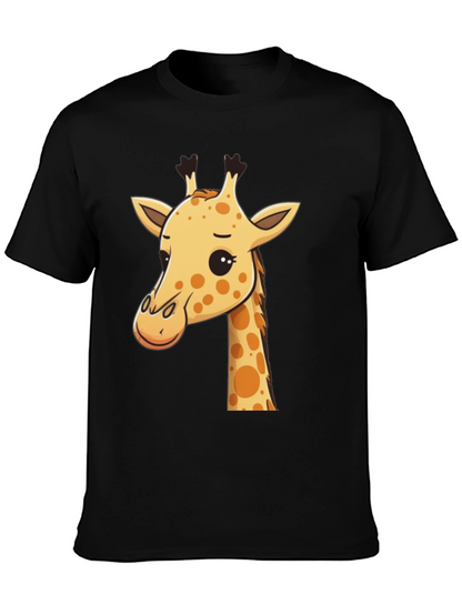 Giraffe Graphic Tee - Mens Black Crew Neck