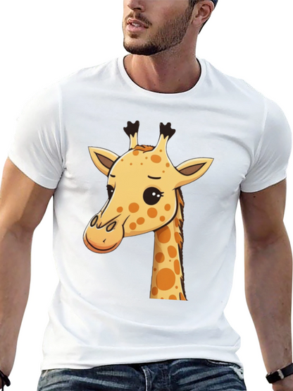Giraffe Graphic Tee - Mens Black Crew Neck