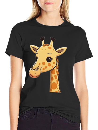 Giraffe Graphic Tee - Mens Black Crew Neck
