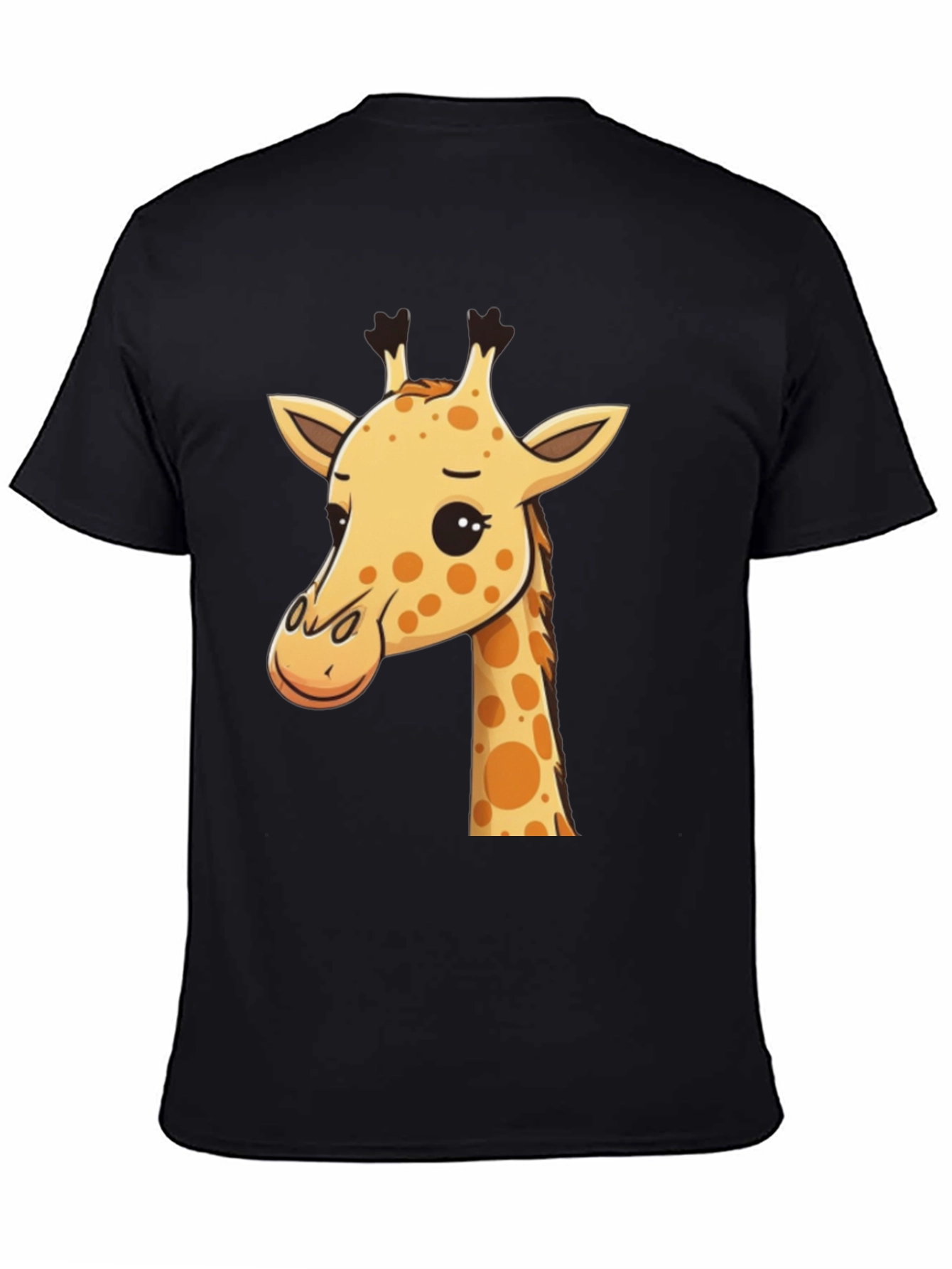 Giraffe Graphic Tee - Mens Black Crew Neck