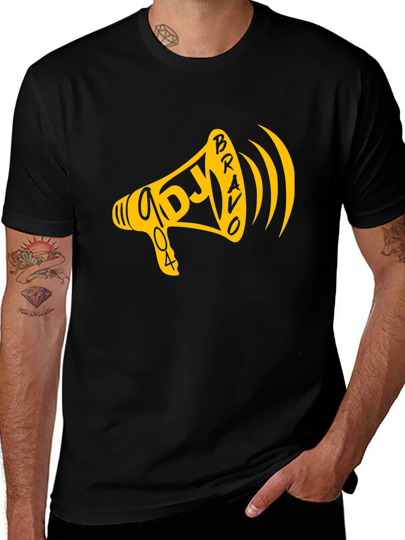 DJ Bravo 404 Graphic Black Tee