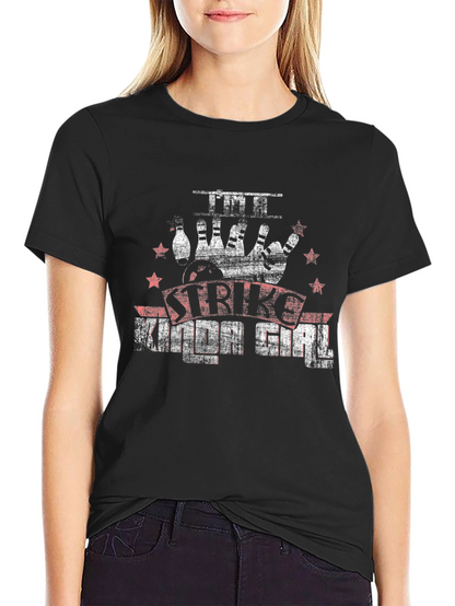 Strike Mode Girl Bowling T-Shirt