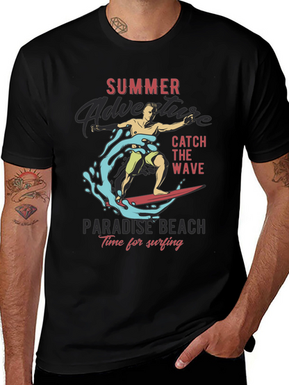 Summer Adventure Surfing Graphic Tee