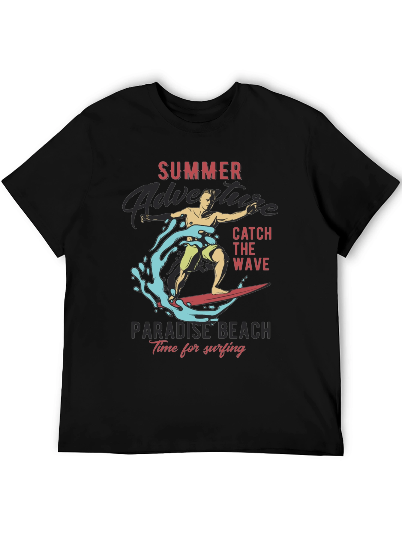 Summer Adventure Surfing Graphic Tee