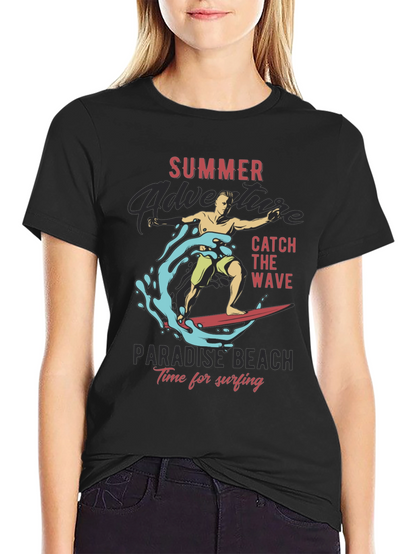 Summer Adventure Surfing Graphic Tee