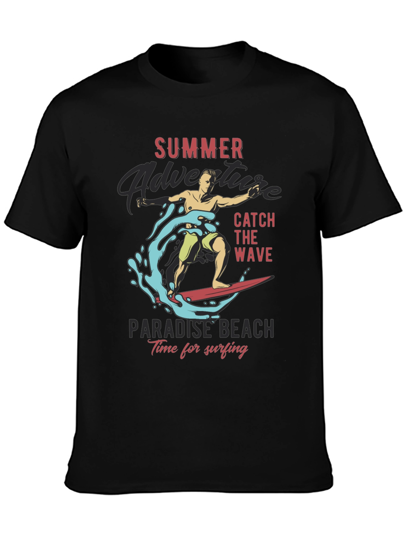 Summer Adventure Surfing Graphic Tee
