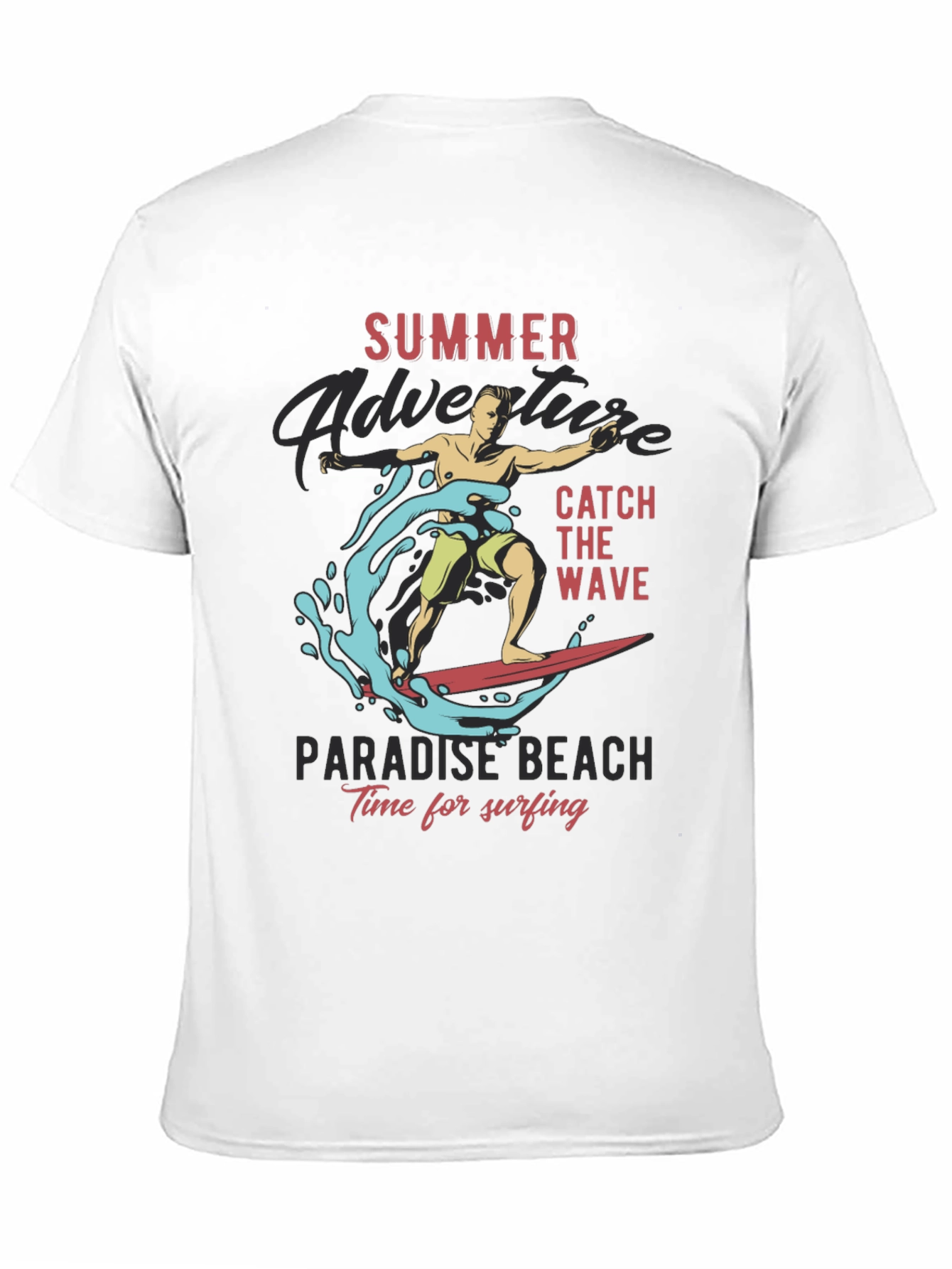 Summer Adventure Surfing Graphic Tee