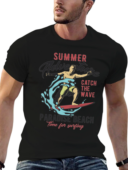 Summer Adventure Surfing Graphic Tee