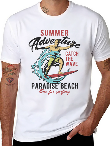 Summer Adventure Surfing Graphic Tee