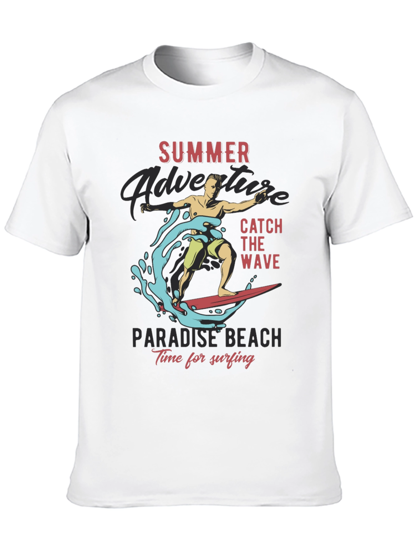 Summer Adventure Surfing Graphic Tee