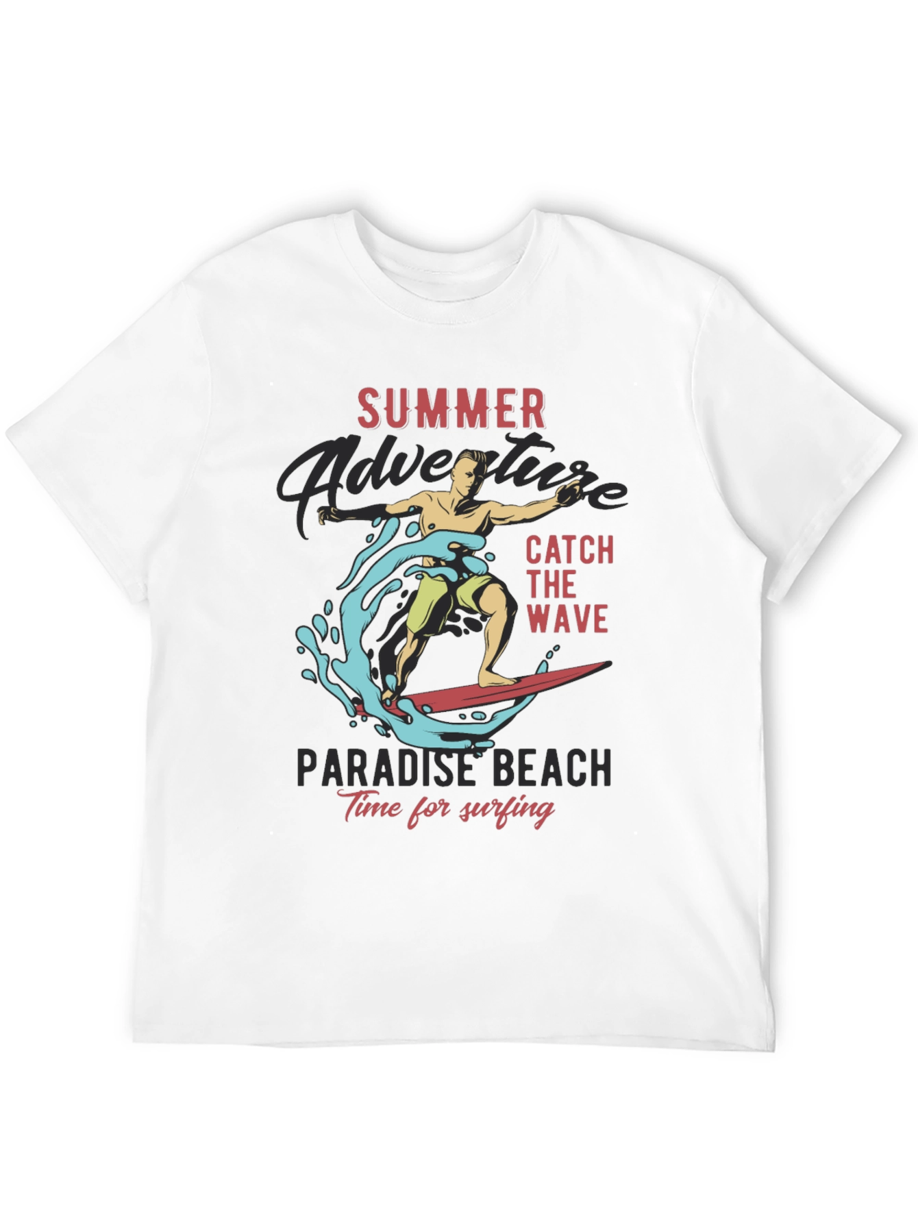 Summer Adventure Surfing Graphic Tee
