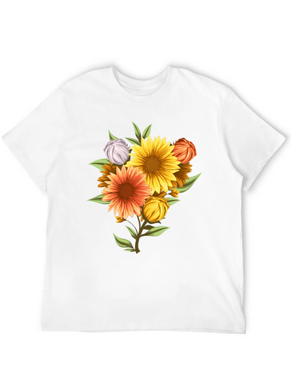 Floral T-Shirt: Vibrant Sunflower Design