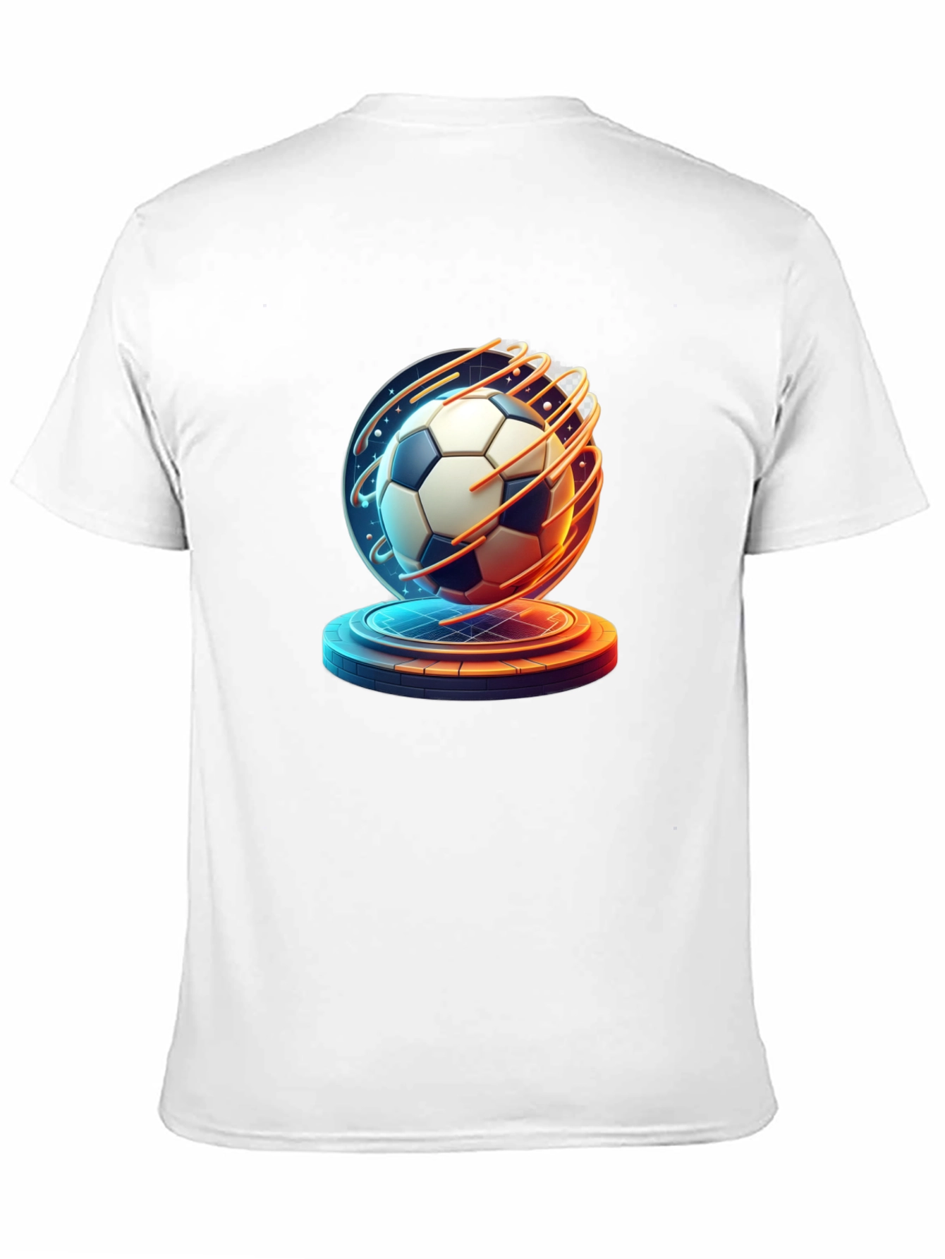 Futuristic Soccer Ball Graphic Tee - Sporty Style