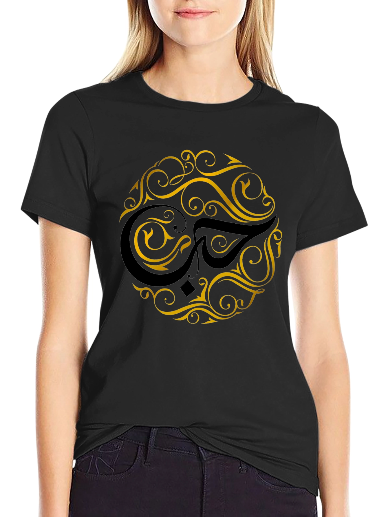 Ornate Graphic Black T-Shirt