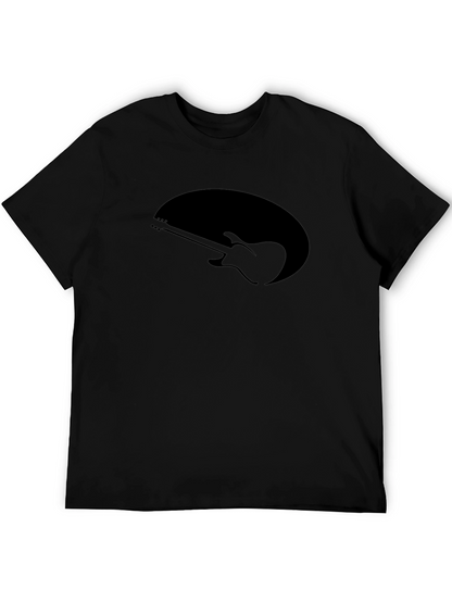 Black Guitar Graphic Tee - Music Lovers T-Shirt