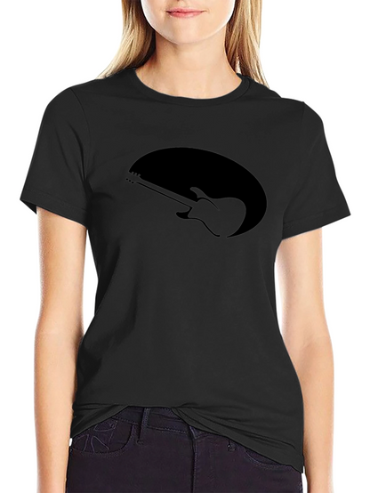 Black Guitar Graphic Tee - Music Lovers T-Shirt