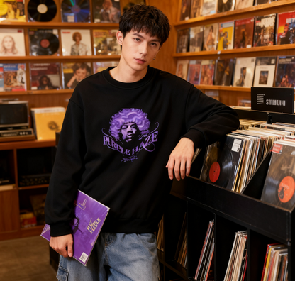 Iconic "Purple Haze" Jimi Hendrix Graphic Sweatshirt (Unisex)