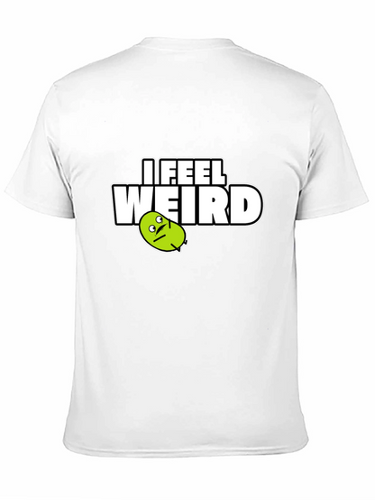 I Feel Weird Graphic Tee - Black Cotton T-Shirt