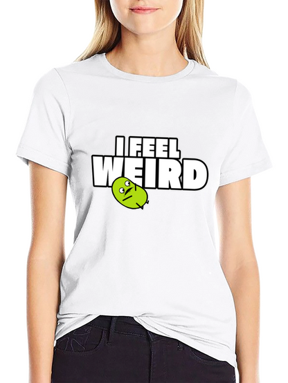 I Feel Weird Graphic Tee - Black Cotton T-Shirt
