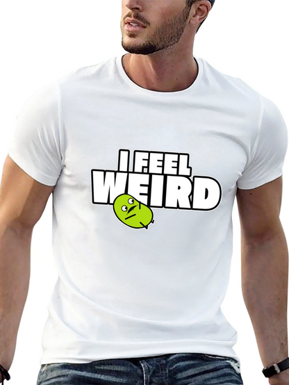 I Feel Weird Graphic Tee - Black Cotton T-Shirt