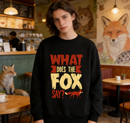 Funky Fox Phrase Graphic Pullover
